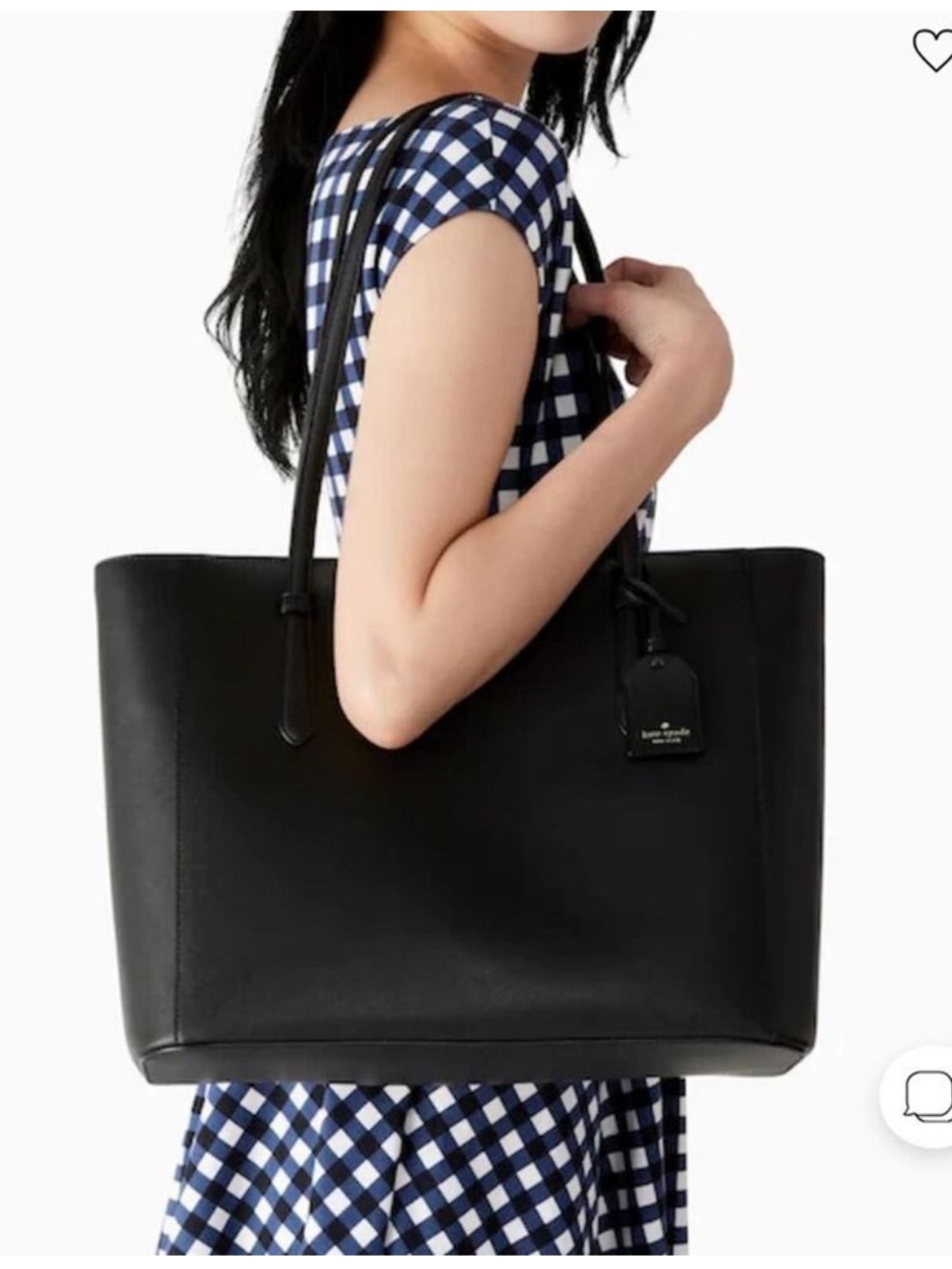Kate spade black tote saffiano leather zip top large shoulder purse - Picture 2 of 16